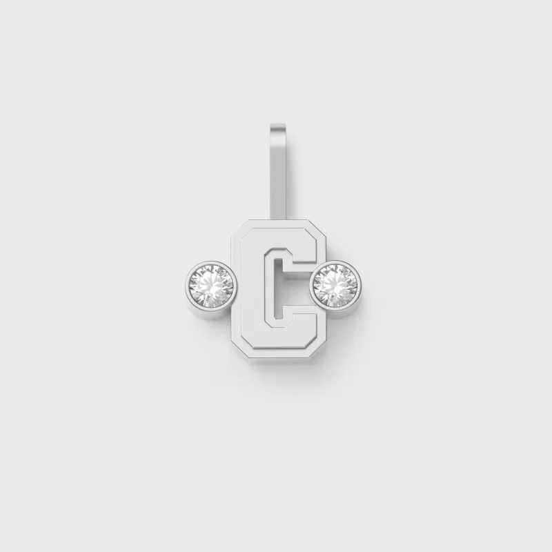 Greg Yuna Sÿlver Babÿ Umlaut Initial 'C' Pendant - Sterling Silver made by Kith
