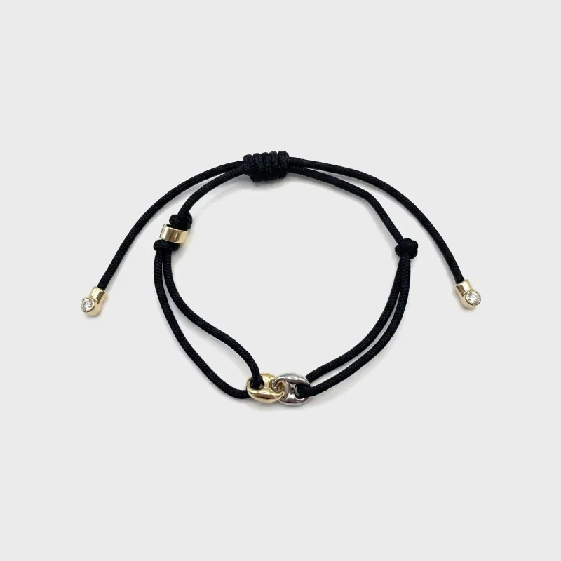 Greg Yuna Double Mariner Adjustable Cord Bracelet - Gold / Silver made by Kith