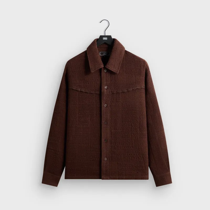 Kith Patchwork Tweed Johnson Shirt - Saddle made by Kith