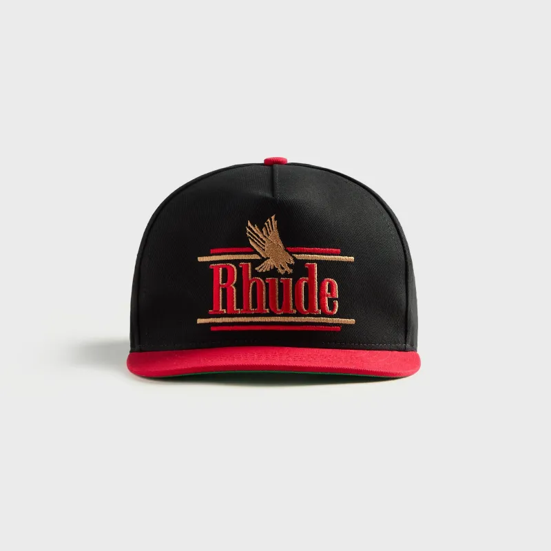 Rhude Rossa Structured Hat - Black / Red made by Rhude