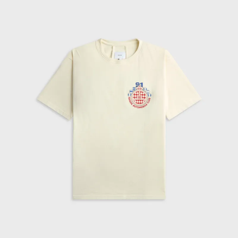 Rhude Automobile Club Tee - Vintage White / Red made by Rhude