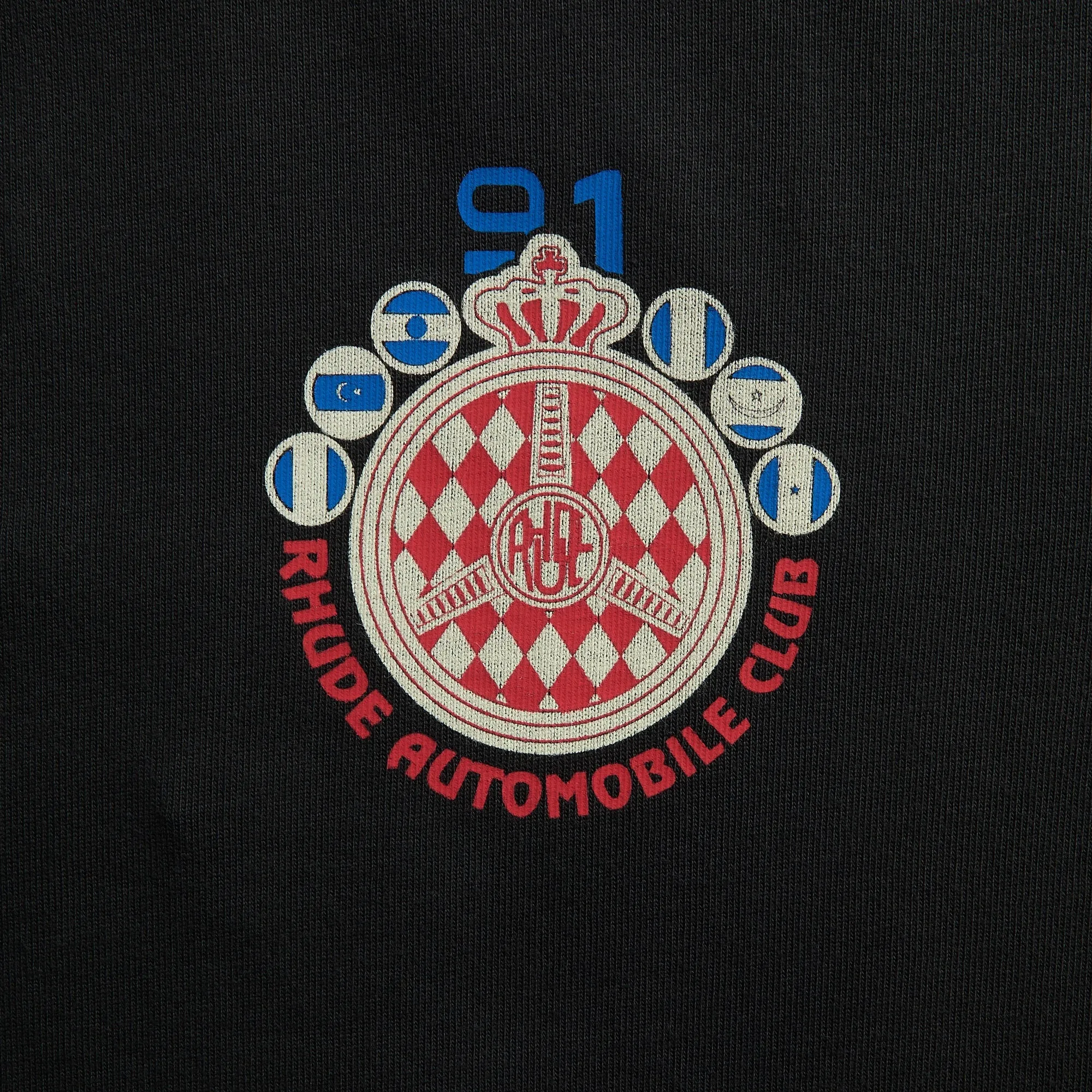 Rhude Automobile Club Tee - Vintage Black / Red sold by Kith product image thumbnail 3