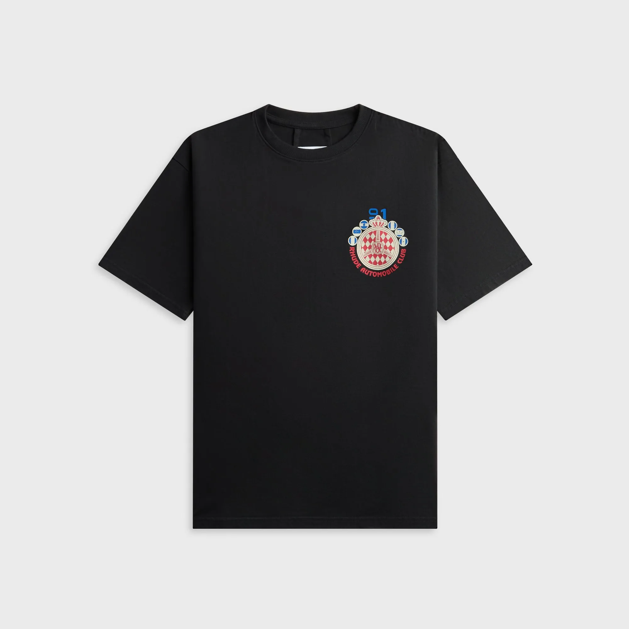 Rhude Automobile Club Tee - Vintage Black / Red sold by Kith