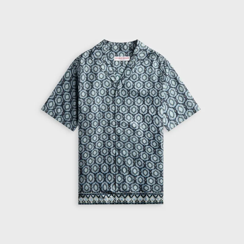 Orlebar Brown Relaxed Fit Silk Passetto Shirt - Night Iris made by Orlebar Brown