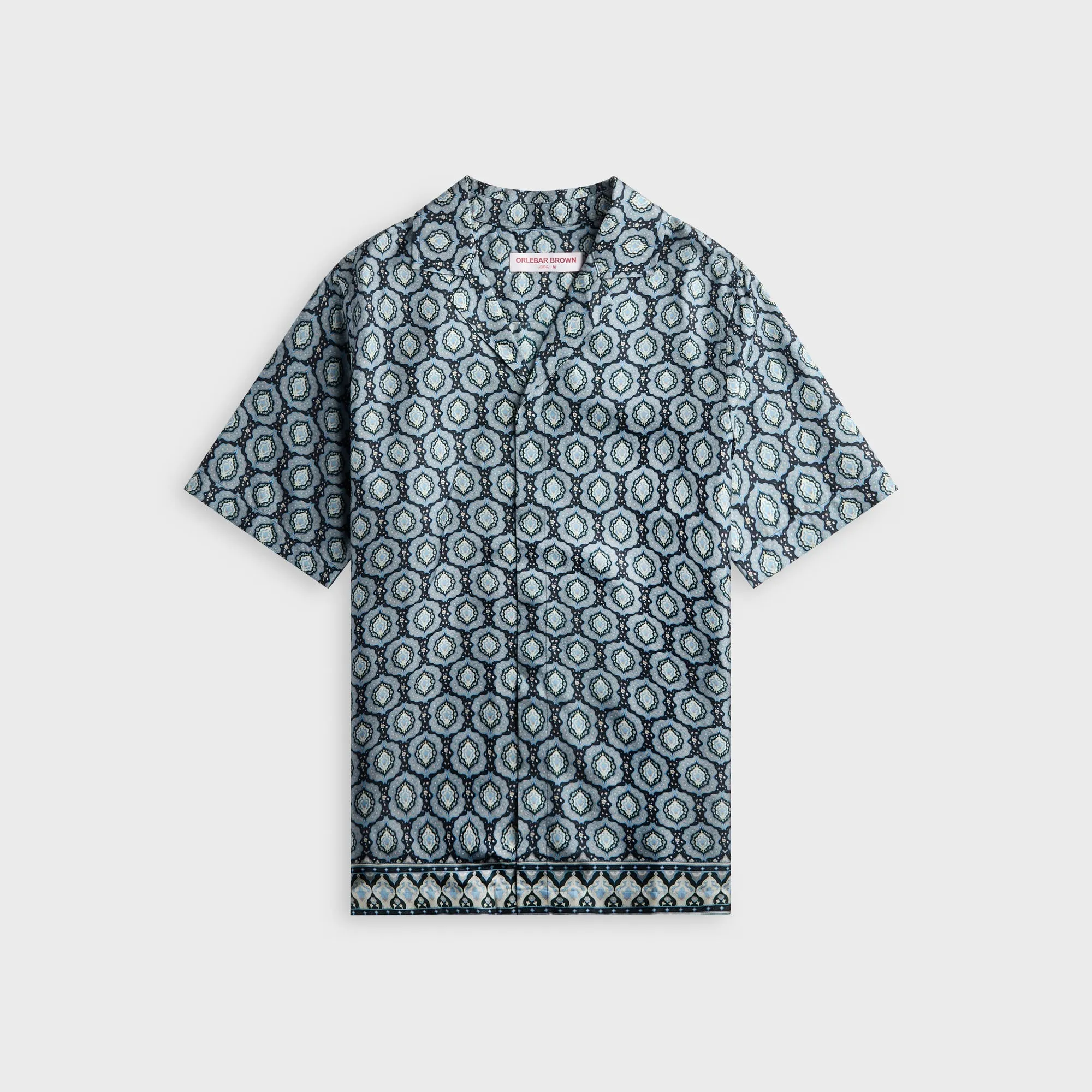 Orlebar Brown Relaxed Fit Silk Passetto Shirt - Night Iris sold by Kith