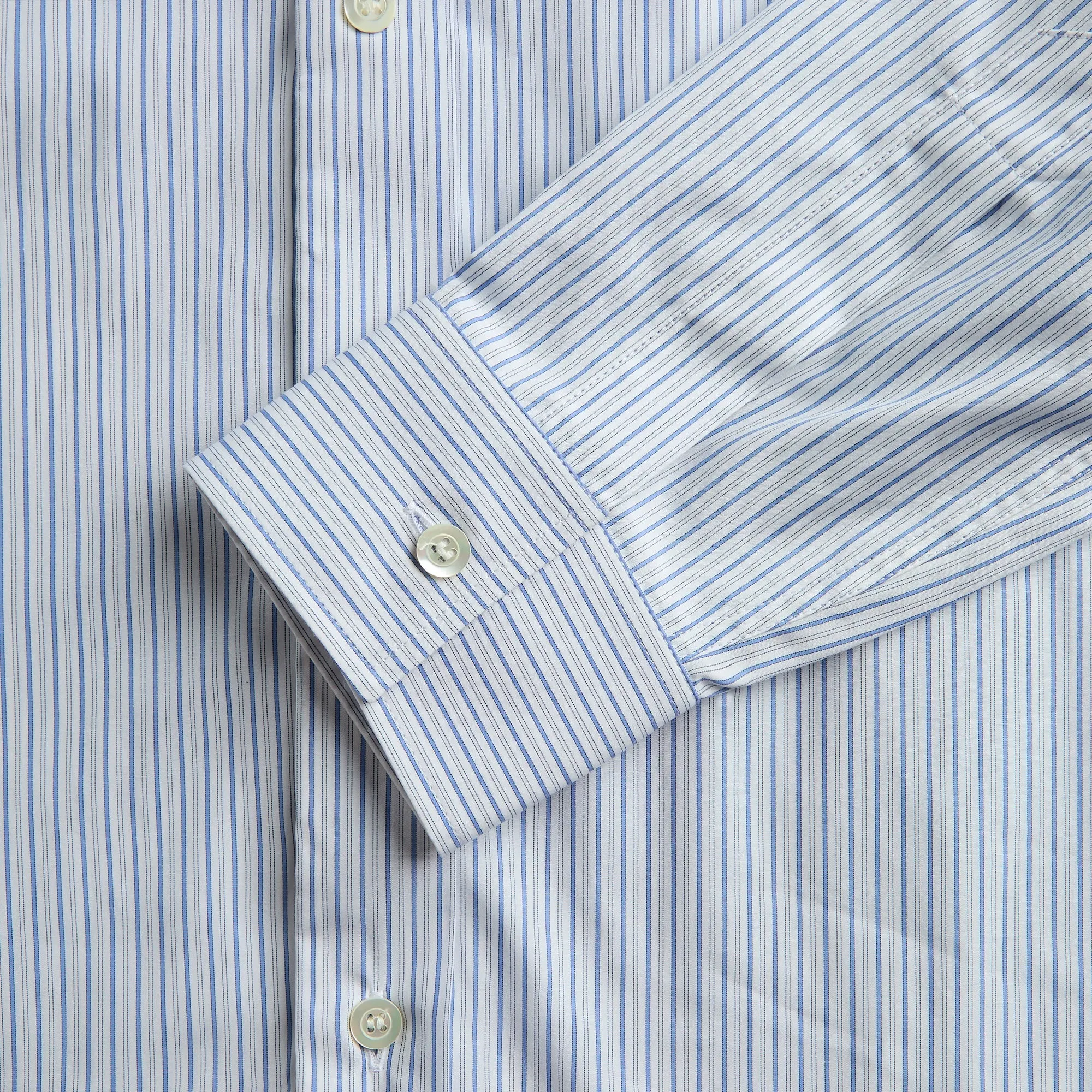 Maison Margiela Striped Cotton Shirt - Pinstripe White / Light Blue sold by Kith product image thumbnail 3