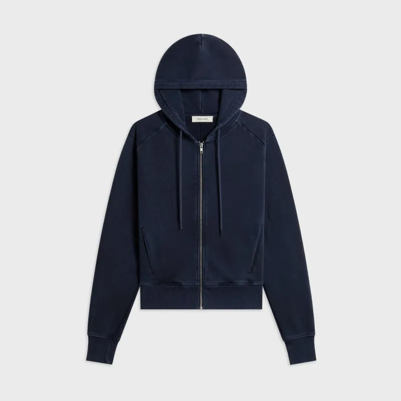 Entire Studios Slim Zip Up Hoodie - Salted Navy made by Entire Studios
