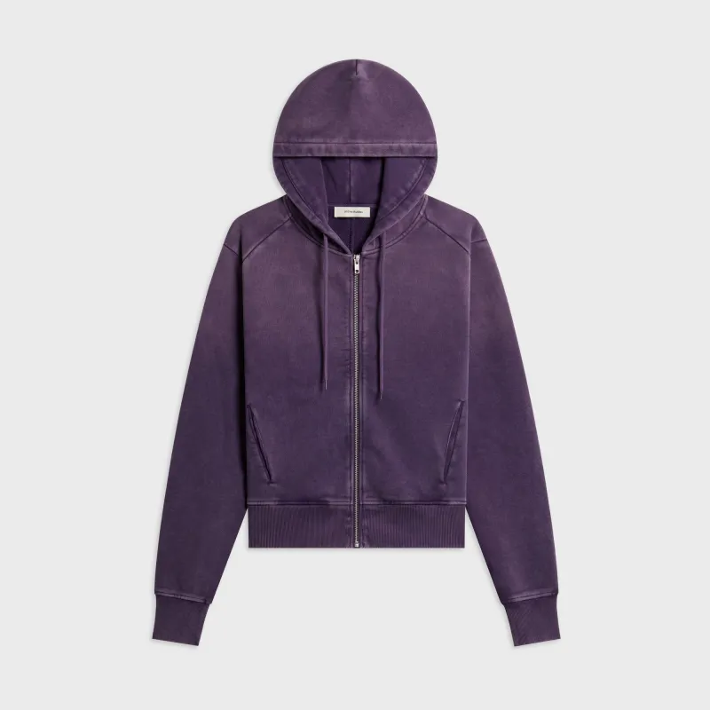Entire Studios Slim Zip Up Hoodie - Plum made by Entire Studios