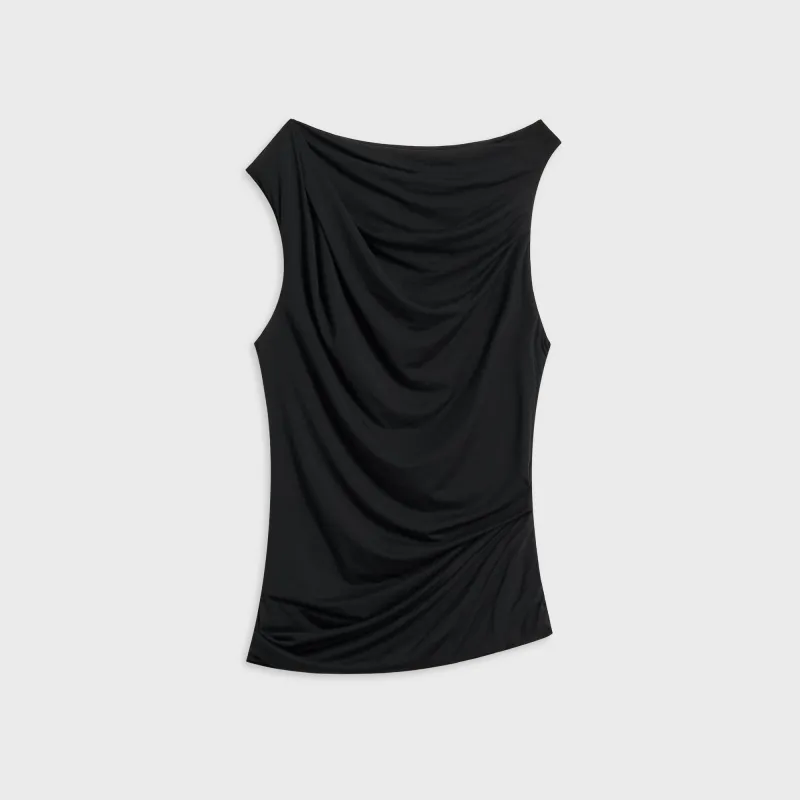 Entire Studios Drape Top - Black made by Entire Studios