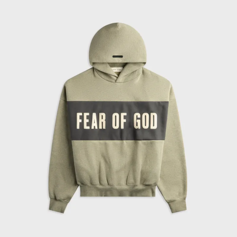 Essentials Cropped Relaxed Paneled Hoodie - Seal Heather / Iron Grey made by Essentials