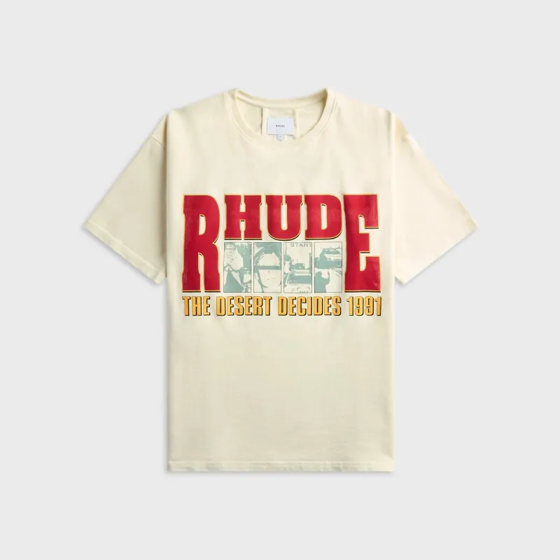 Rhude The Desert Decides Tee - Vintage White / Red made by Rhude