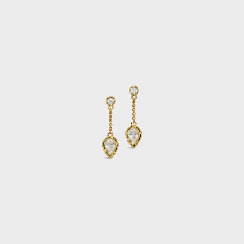 Alexis Bittar Asterales Gold Link Pear Drop Earring - Gold made by Alexis Bittar
