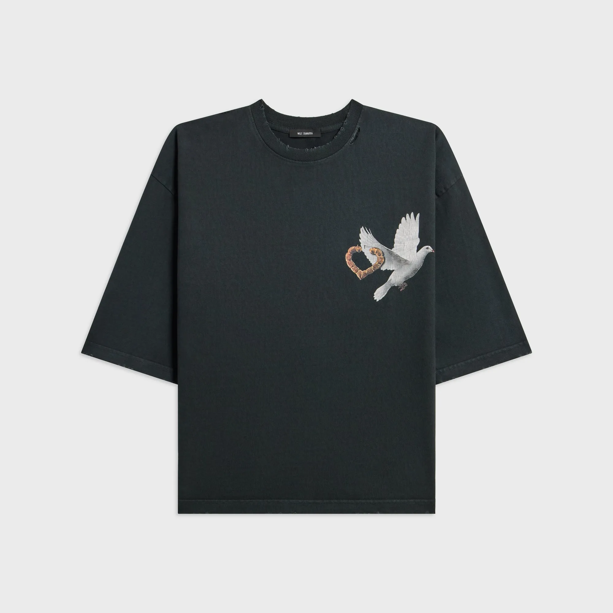 Willy Chavarria OS El Movimiento Buffalo Tee - Pirate Black sold by Kith