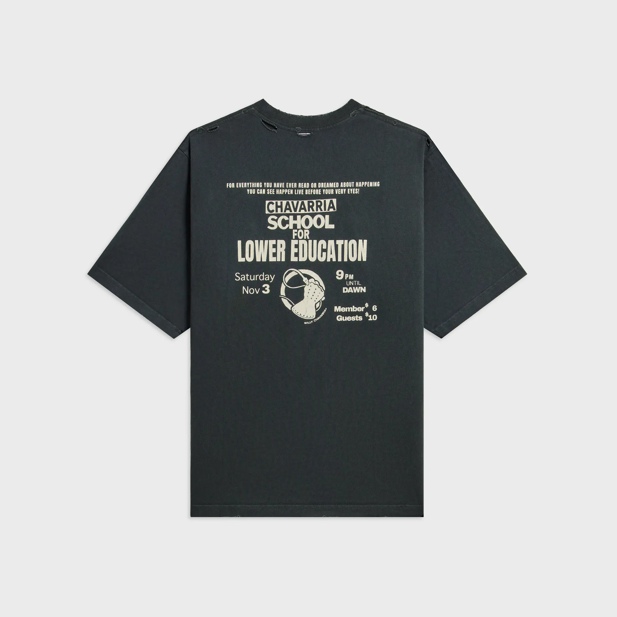 Willy Chavarria Lower Education Standard Tee - Black Beauty sold by Kith product image thumbnail 2