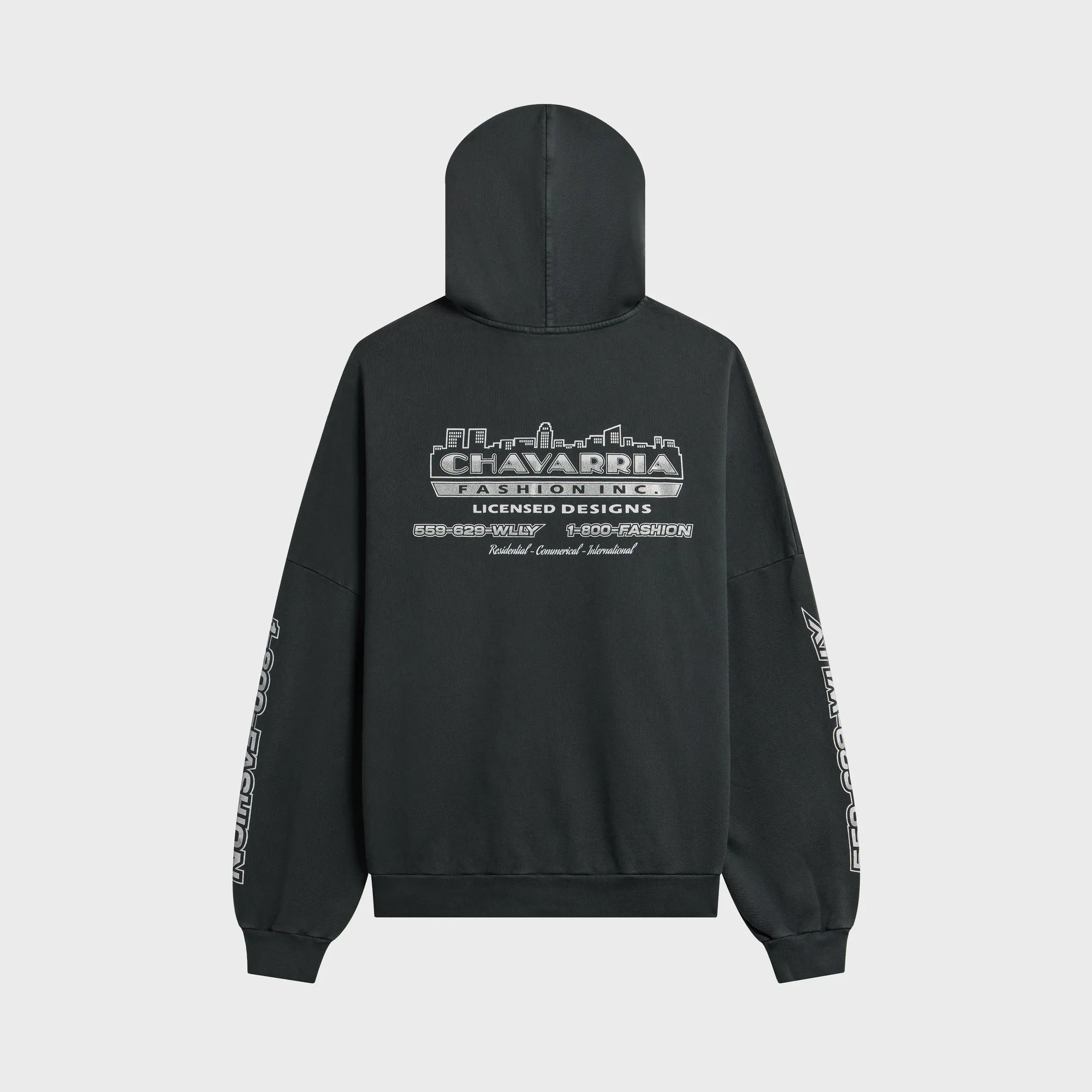 Willy Chavarria Licensed Designs Zip Hoodie - Pirate Black sold by Kith product image thumbnail 2