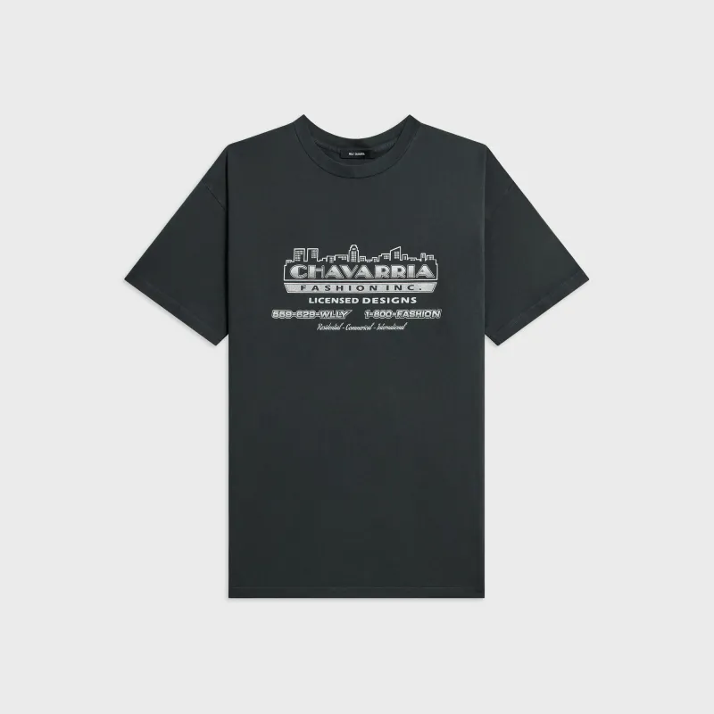 Willy Chavarria Licensed Designs Easy Tee - Pirate Black made by Willy Chavarria