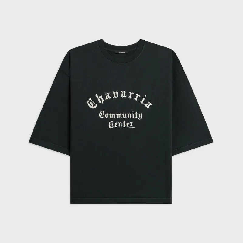 Willy Chavarria Community Center Buffalo Tee - Pirate Black made by Willy Chavarria