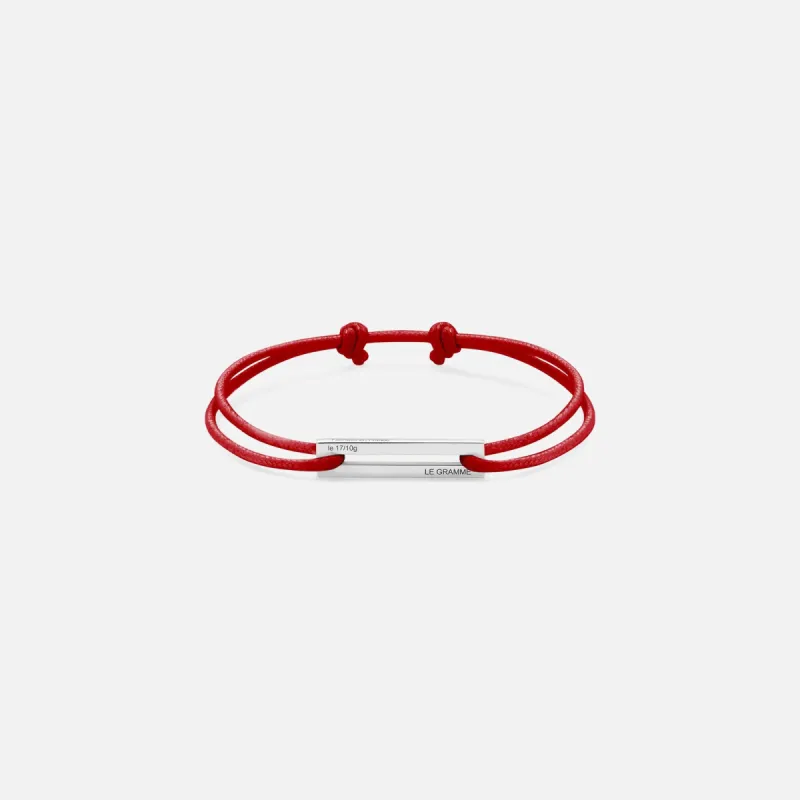 Le Gramme 1.7g Cord Bracelet - Red sold by Kith