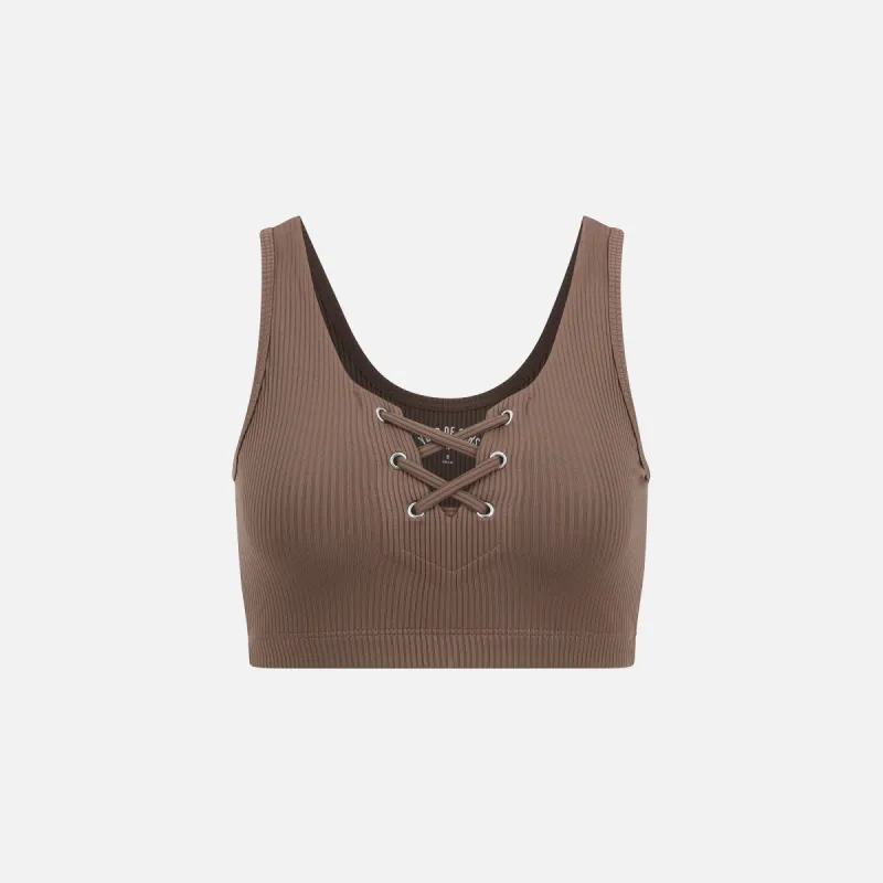 Year of Ours Ribbed Football Bra - Coco sold by Kith