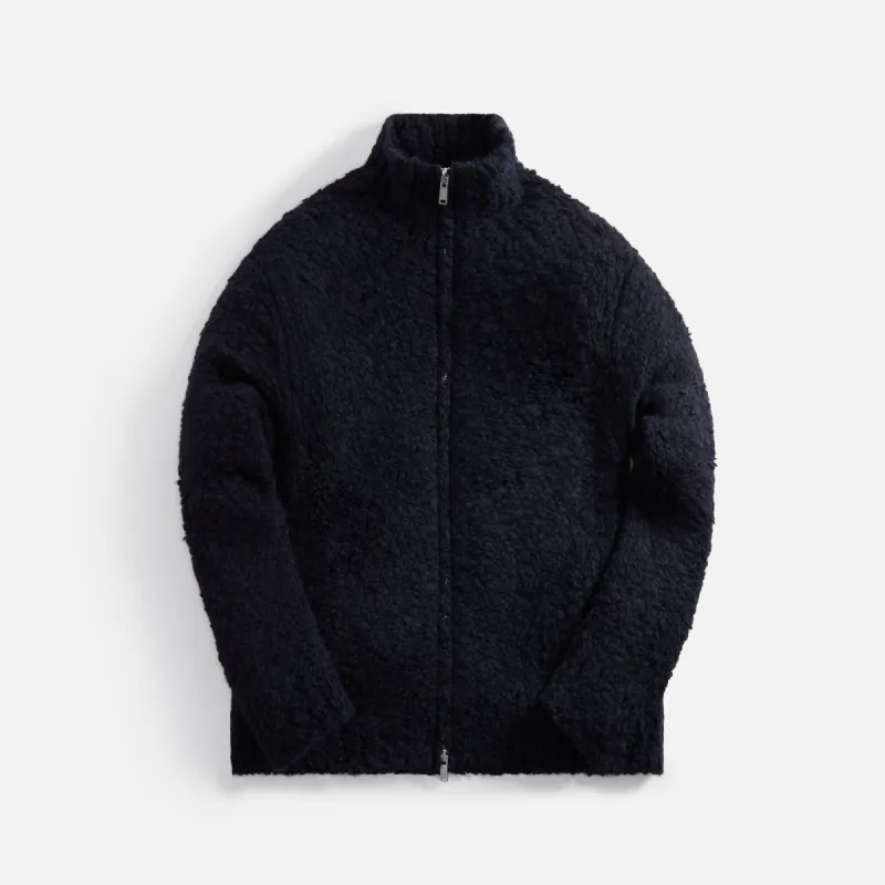 Jil Sander Boucle Wool Silk Blend Shirt - Black sold by Kith