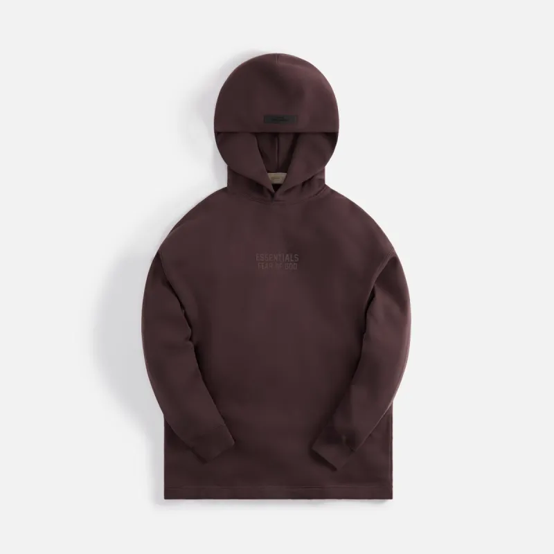 Essentials Fleece Relxed Hoodie - Plum sold by Kith