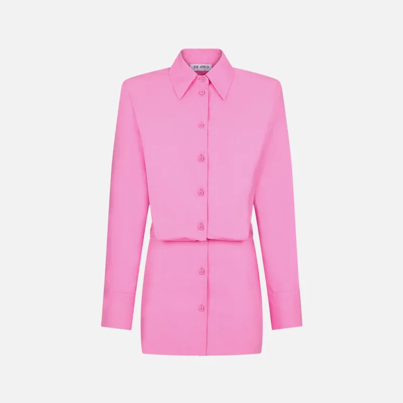 The Attico Margot Mini Dress - Neon Pink sold by Kith