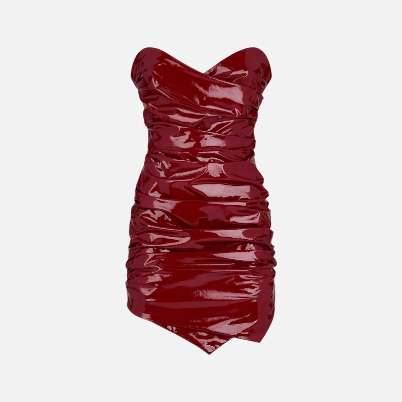 The Attico Hania Mini Dress - Wine Red sold by Kith