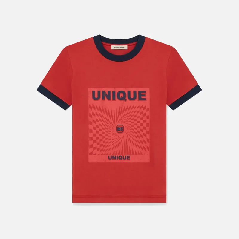 Wales Bonner Unique Womens Tee - Red sold by Kith