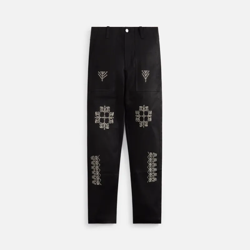 Adish Makhlut Worker Cotton Chino Pants - Black sold by Kith