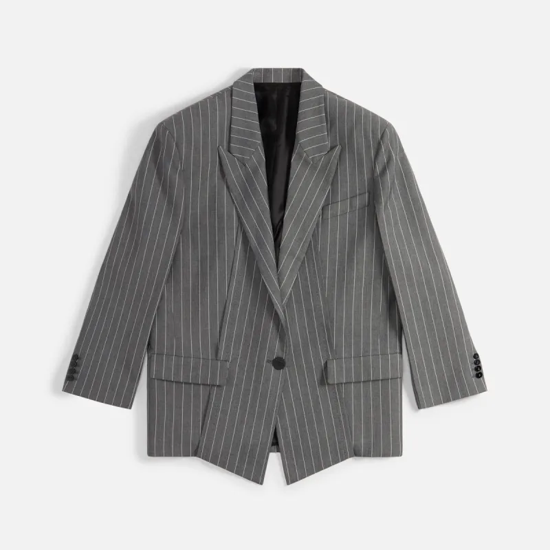 The Attico Glen Blazer - Grey and White sold by Kith