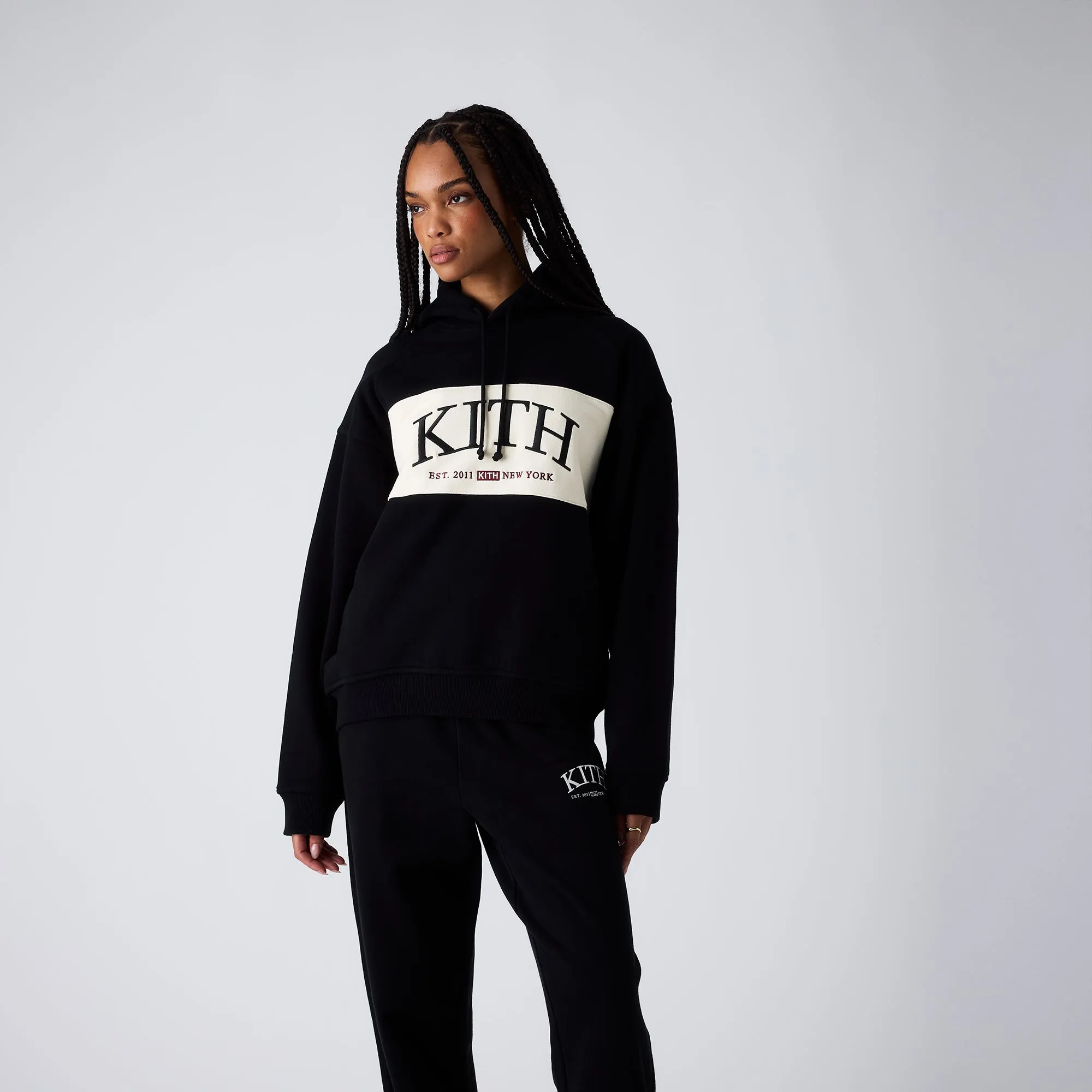 Kith Women Maverick Panelled Hoodie - Black sold by Kith product image thumbnail 2