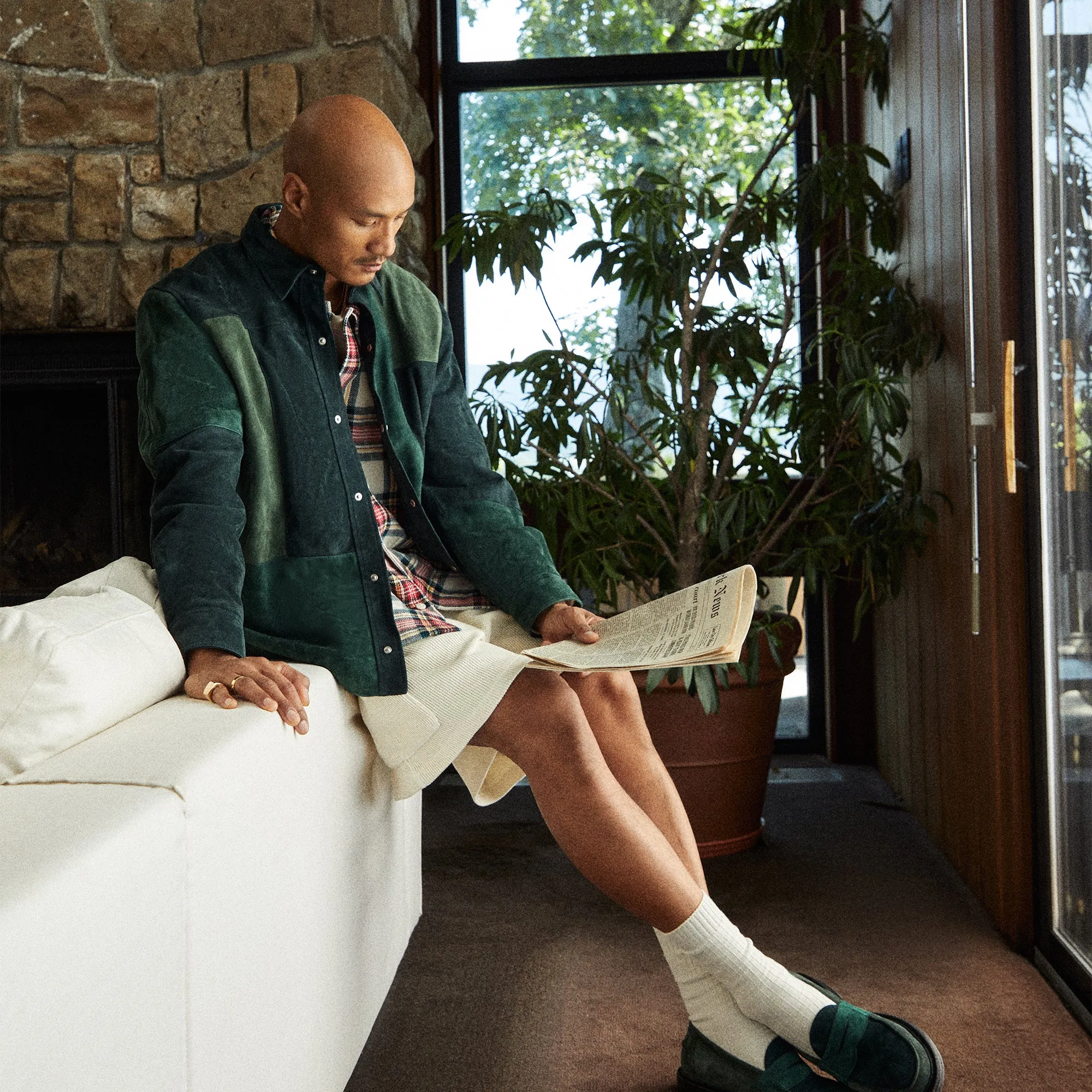 Kith Mixed Suede Apollo Shirt - Stadium sold by Kith product image thumbnail 2