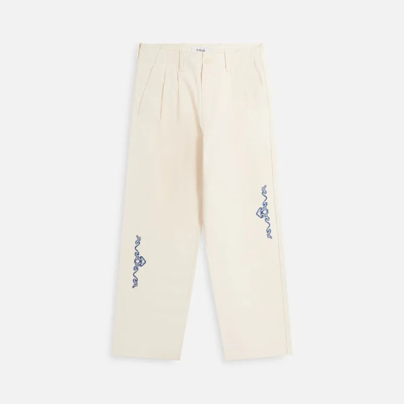 Adish Barwaz Maskor Cotton Drill Trousers - Off White sold by Kith