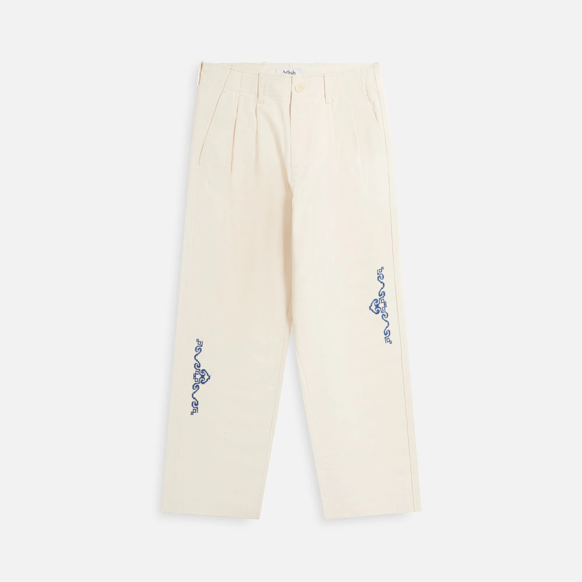 Adish Barwaz Maskor Cotton Drill Trousers - Off White sold by Kith