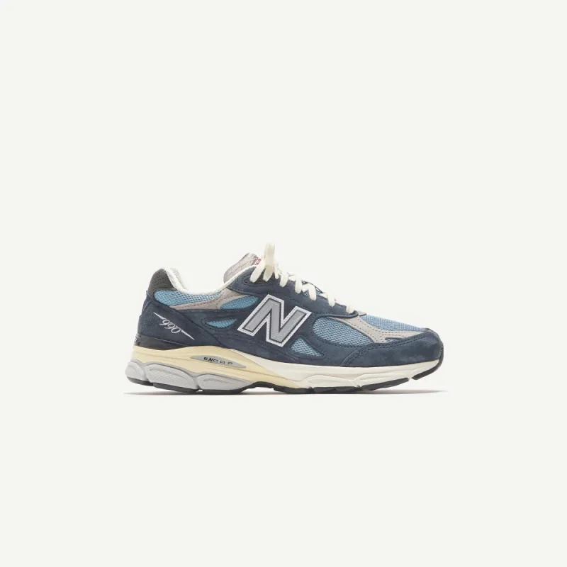 New Balance Made in USA 990TE3 - Navy / Light Blue / Grey sold by Kith