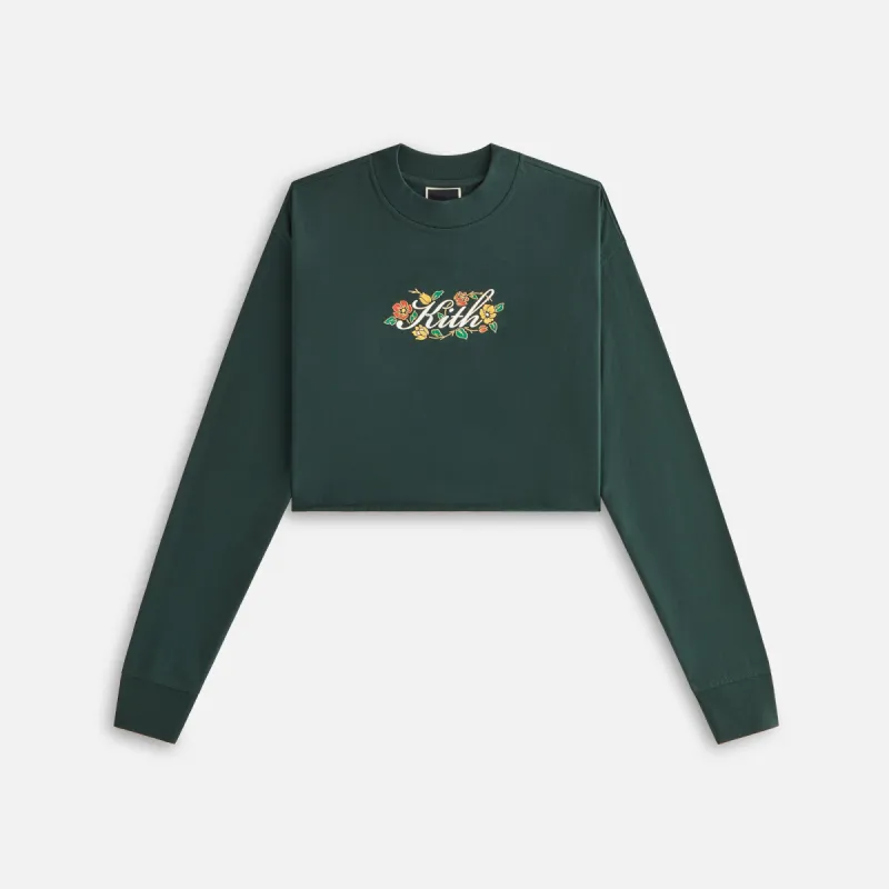 Kith Women Floral Script Jasper Tee - Stadium sold by Kith