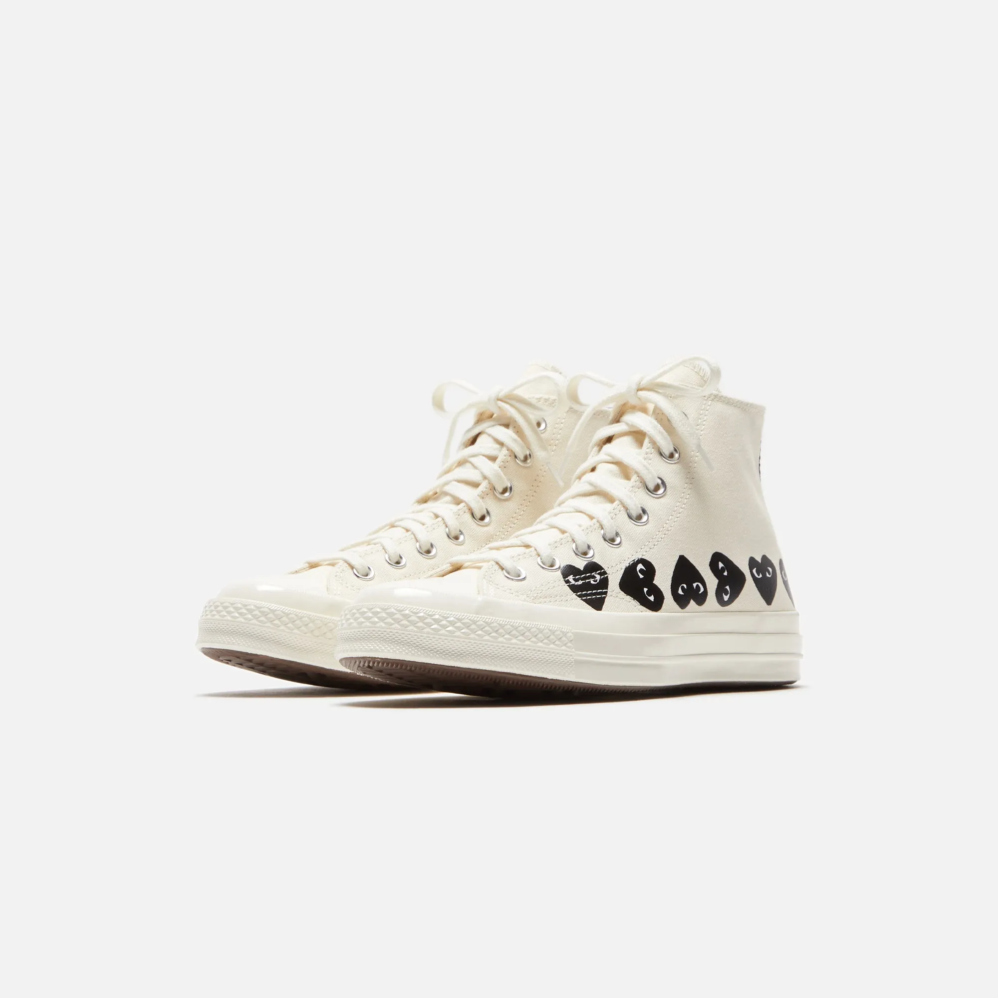 Comme Des Garçons Play x Converse Multi Heart High Top - Beige / Black sold by Kith product image thumbnail 2
