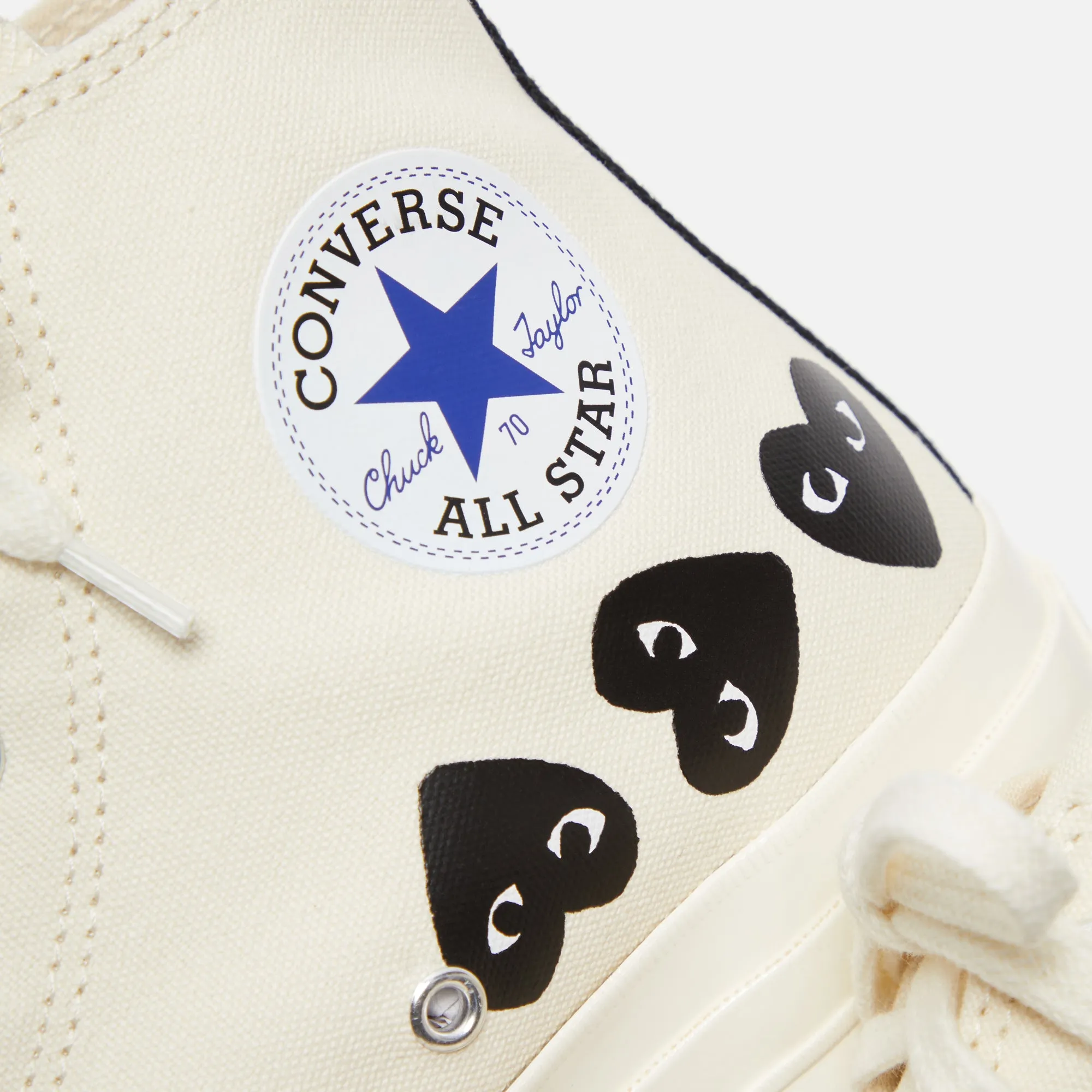 Comme Des Garçons Play x Converse Multi Heart High Top - Beige / Black sold by Kith product image thumbnail 5
