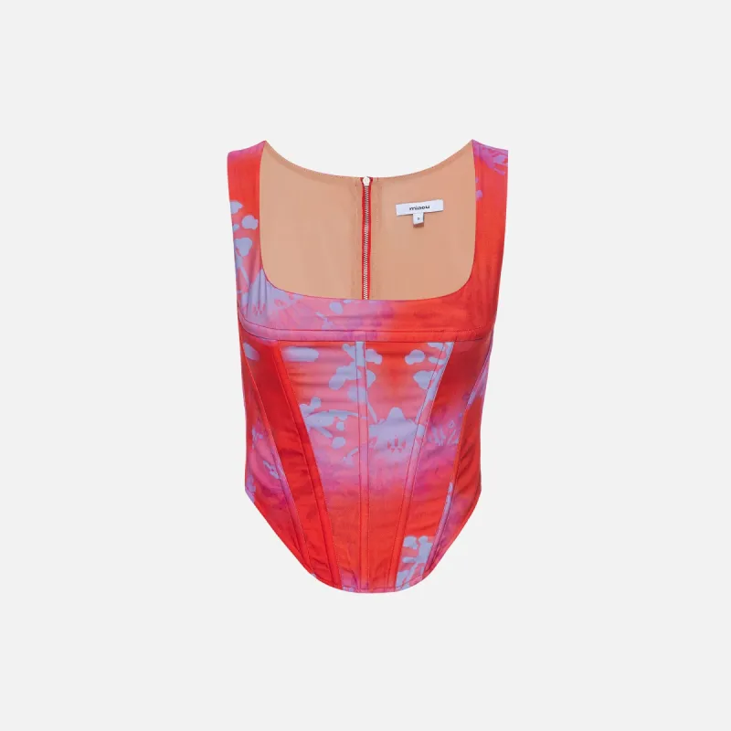 Miaou Campbell Corset - Rouge Mudd sold by Kith