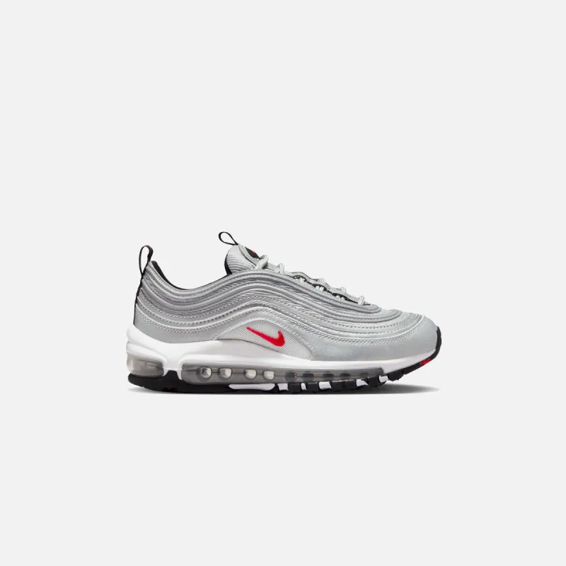 Nike GS Air Max 97 - Metallic Silver / Varsity Red / White sold by Kith