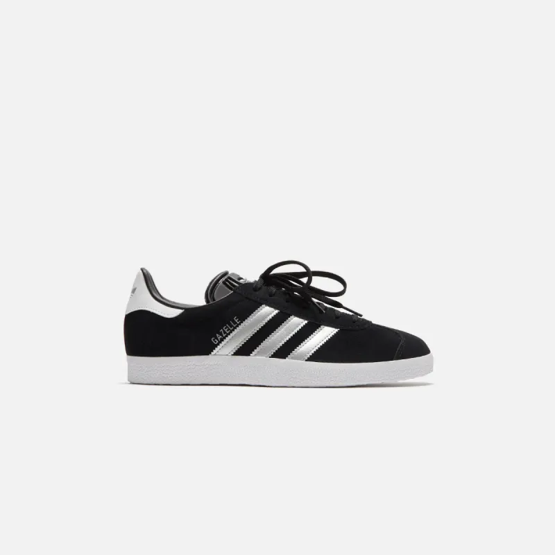 adidas WMNS Gazelle - Core Black / Silver Metallic / Footwear White sold by Kith