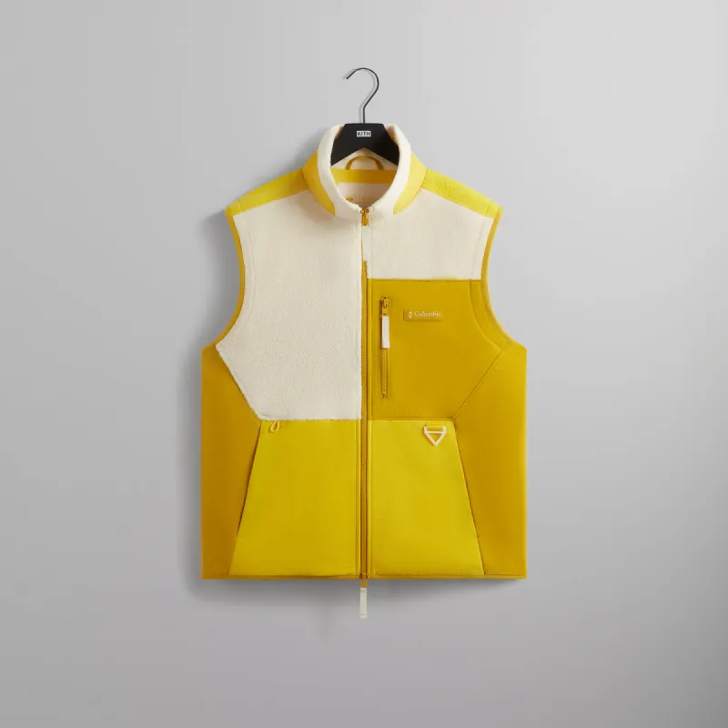 Kith for Columbia Sherpa Vest - Bright Yellow sold by Kith