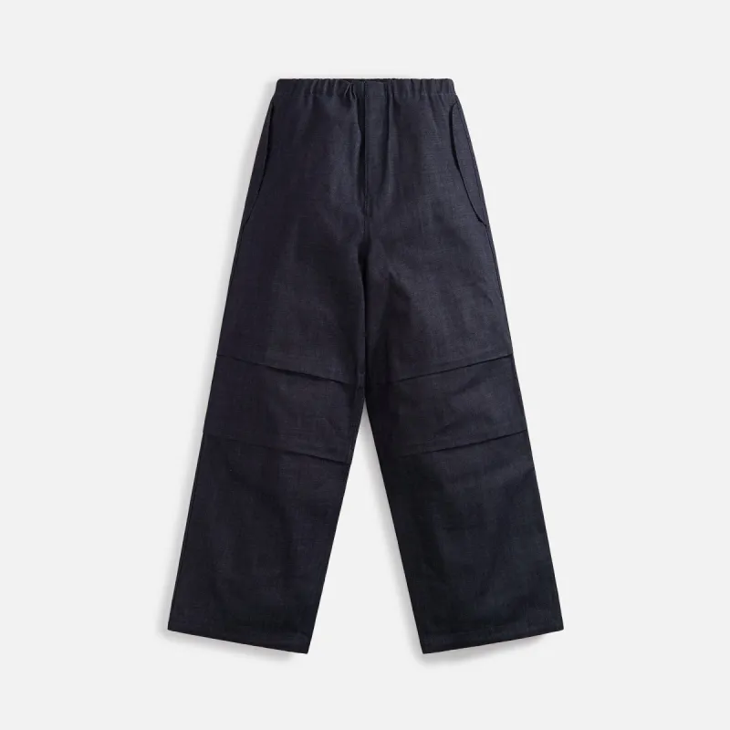 Jil Sander Diagonal Cotton Organic Denim Trouser - Magnet sold by Kith