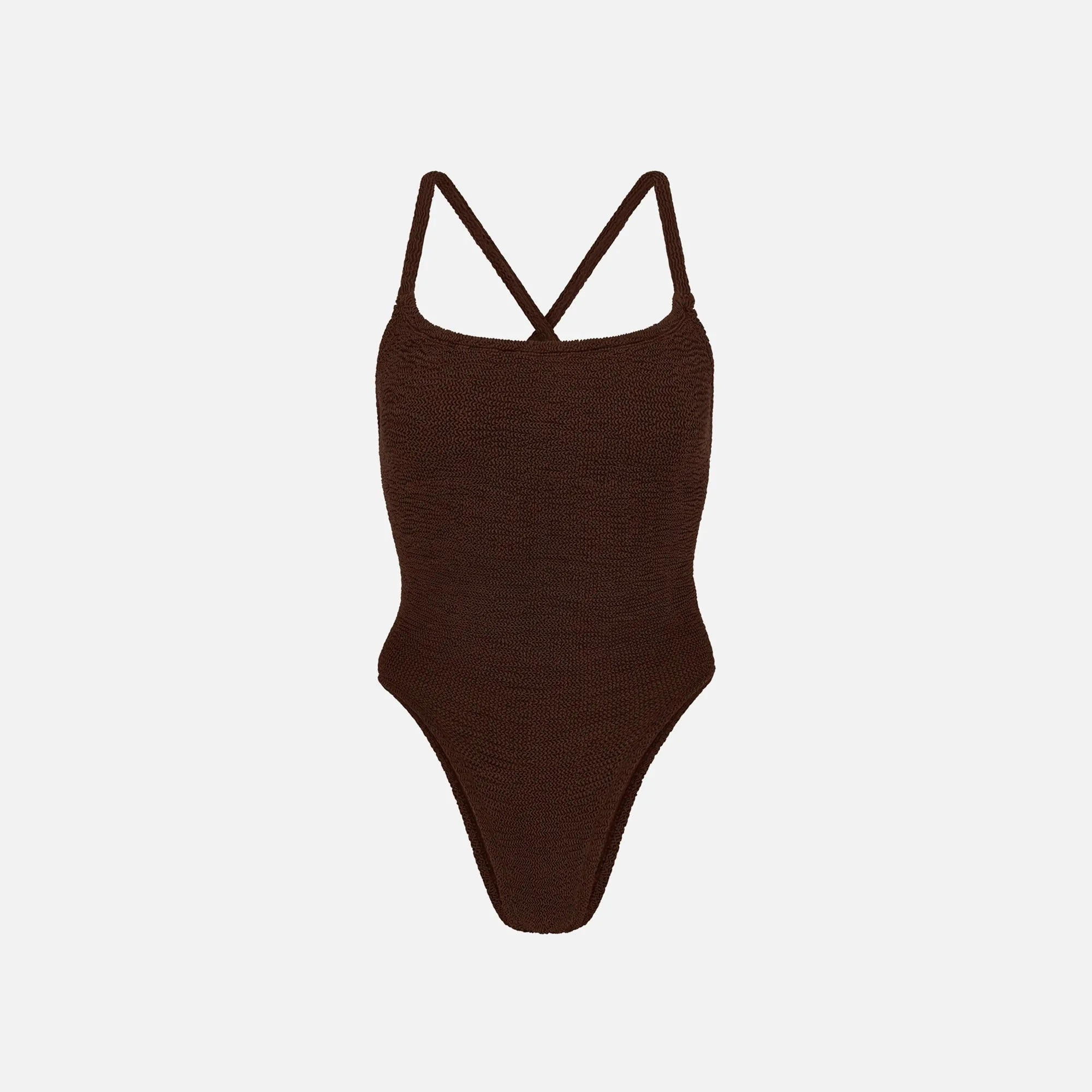 Hunza G Bette One Piece - Metallic Chocolate sold by Kith