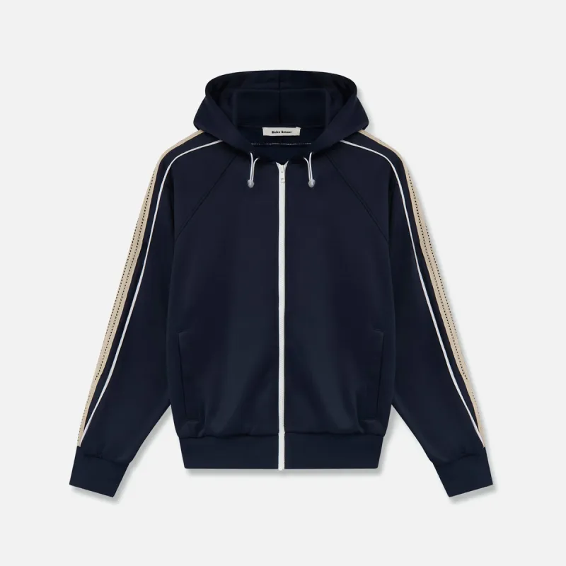 Wales Bonner Mantra Hoodie - Navy made by Kith
