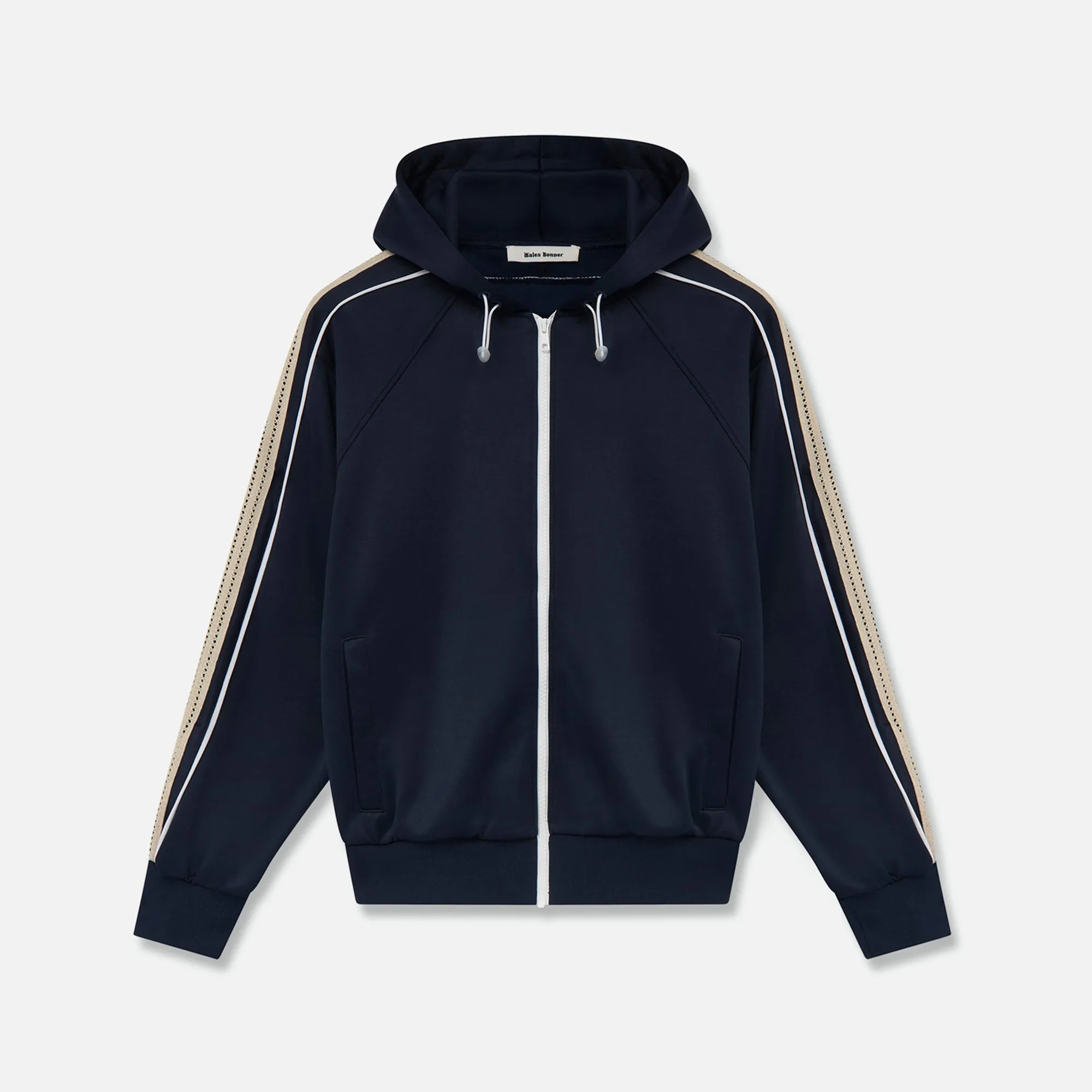 Wales Bonner Mantra Hoodie - Navy sold by Kith
