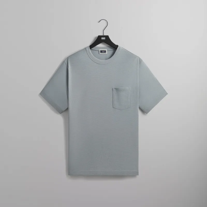 Kith Pointelle Mesh Leonard Pocket Tee - Light Indigo sold by Kith