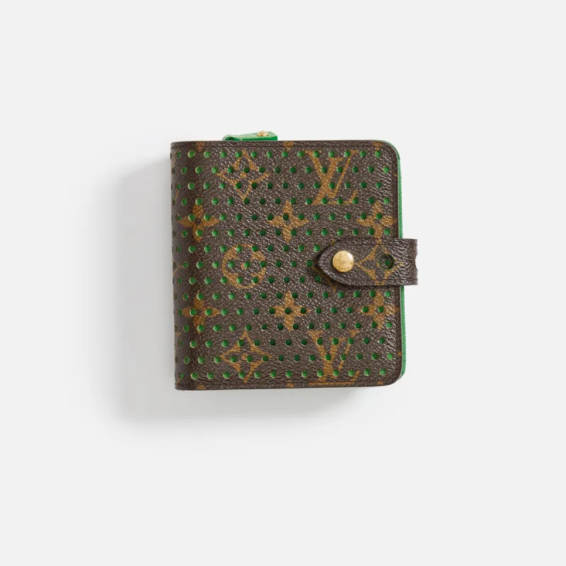 WGACA Louis Vuitton Perforated Zippy Compact Wallet - Green sold by Kith