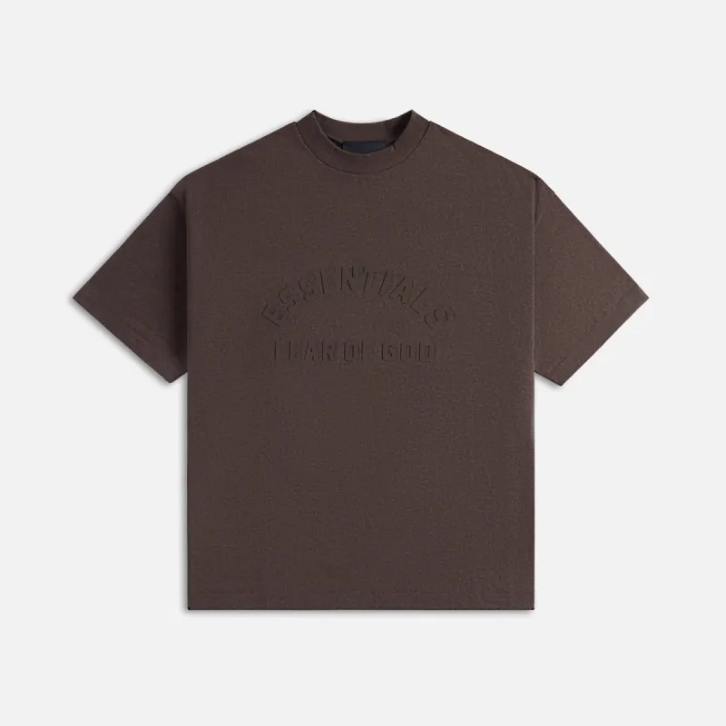 Essentials Logo Tee - Heather Wood sold by Kith