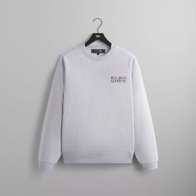 Kith for Bergdorf Goodman Nelson Crewneck - Light Heather Grey sold by Kith